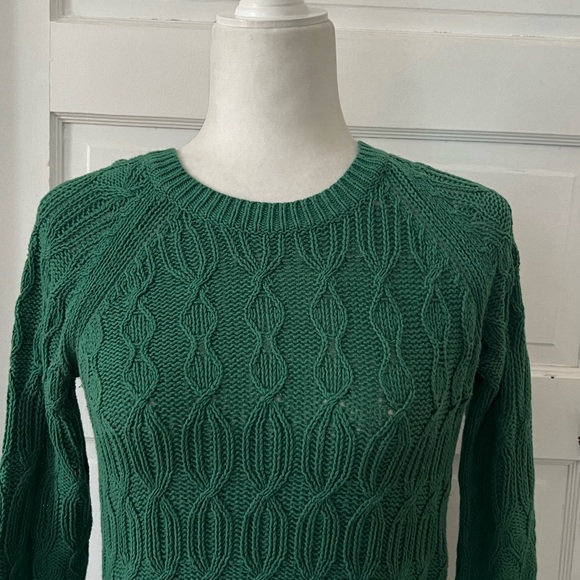 Sparrow | Green Cable Knit Sweater - Picture 6 of 7